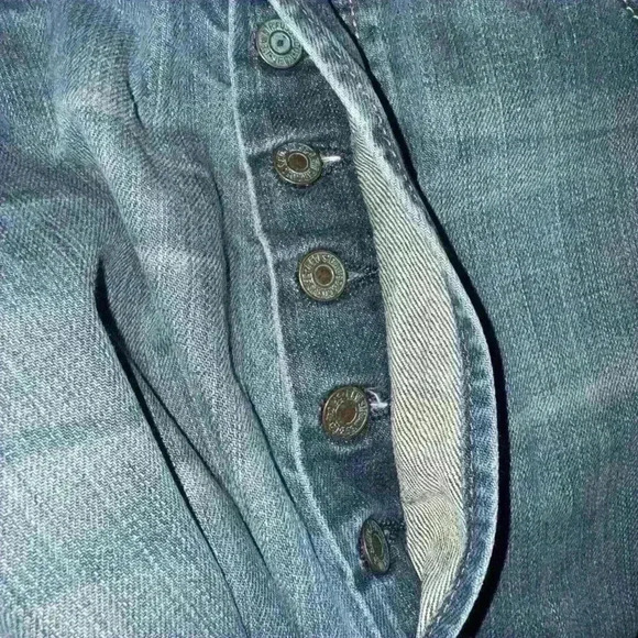 Levis 501 Jeans Mens 40x32 Blue Straight Button Fly American Blue Denim JP014 - Picture 8 of 9
